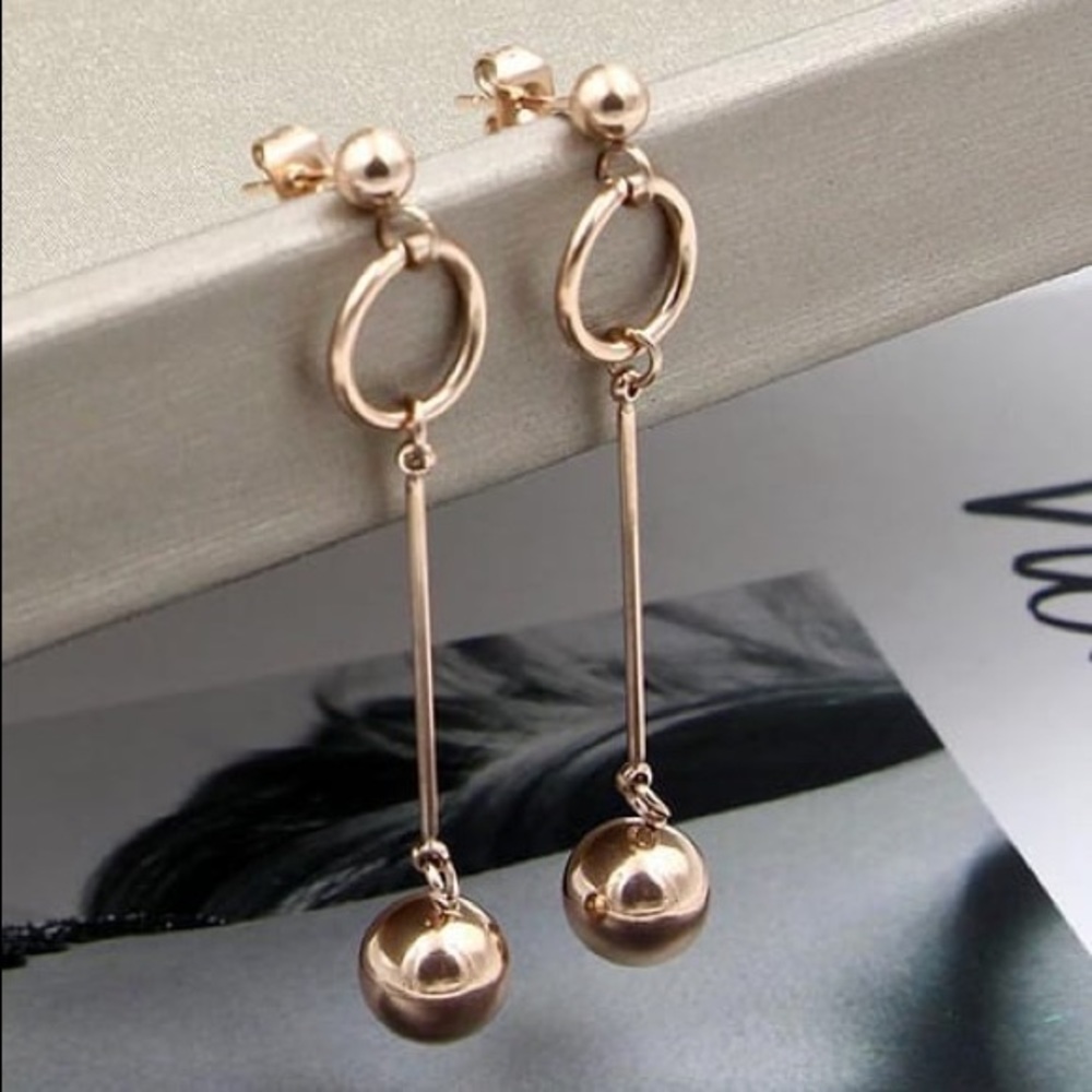 Titanium Ball Drop Earrings